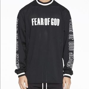 Fear of God Fifth 5th Collection Mesh Motocross Jersey 2017 Black and Cream